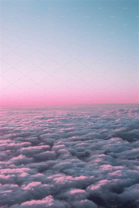 Pink Sunset Sky Above The Clouds Sunset Sky Above The Clouds Pink