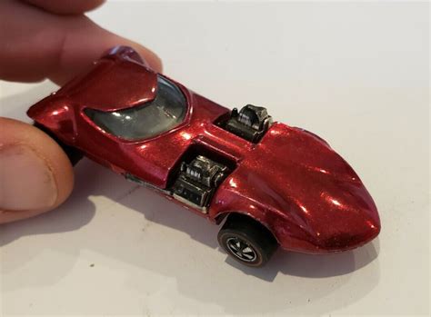 Redline Hot Wheels Bright Red Twinmill Vintage Diecast Car Toy 1969