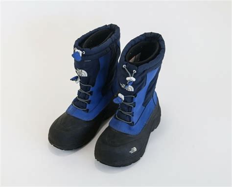 The North Face Boys Size 7 Garcon Insulated Waterproof Boots Blue Black ...