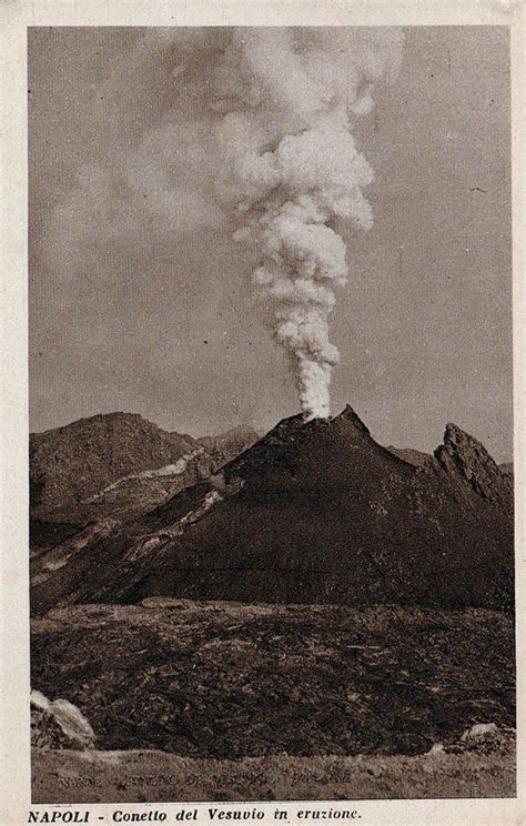 Vesuvius In Eruption Postcard From The 1930s Vintage Postcard