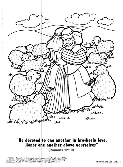 That decision turned out to be a bad one as we see here. Abraham lets Lot choose land coloring page. | Ausmalbilder ...