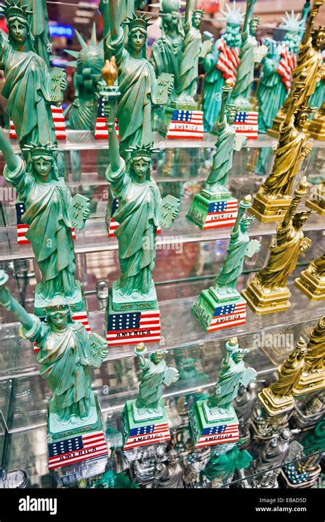 Statue Of Liberty Souvenirs Manhattan New York City Usa Stock Photo Alamy