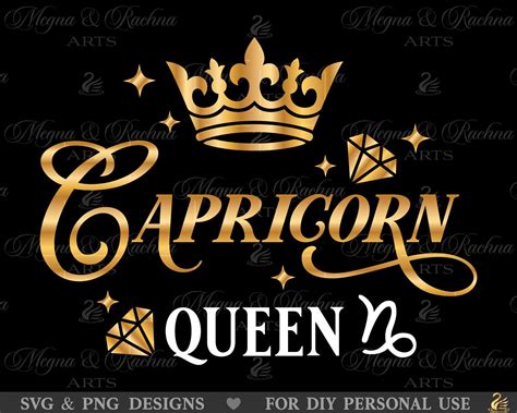 Capricorn Queen Svg Capricorn Svg For Women Capricorn Zodiac Etsy