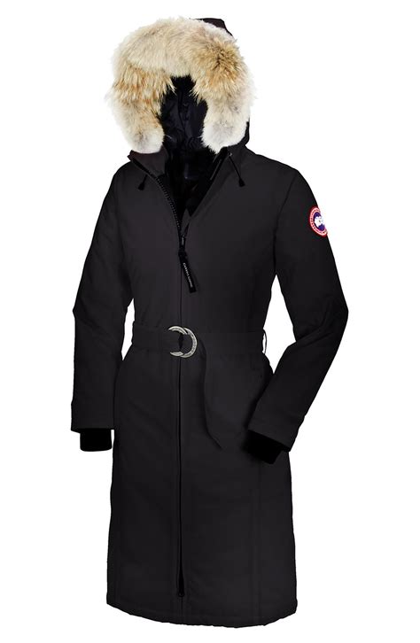 Canada Goose Whistler Genuine Coyote Fur Trim Slim Fit Belted Long Down Parka Nordstrom