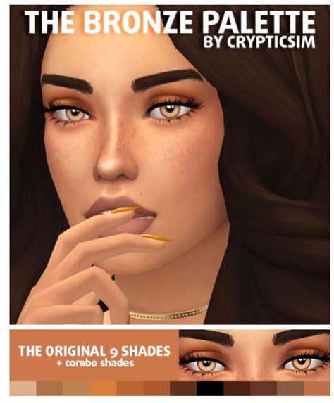 The Kyshadow Bronze Palette Sims 4 Cc Makeup Sims 4 Gameplay Bronze