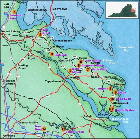 Northern Neck Va Wines Wine Pinterest Wine Trail Maps And
