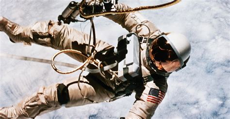 First Spacewalk By Us Astronaut Space Race Pictures The Space Race