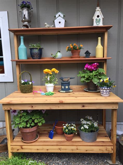 Potting Bench Made By My Husband Potting Bench Ideas Outdoor Potting