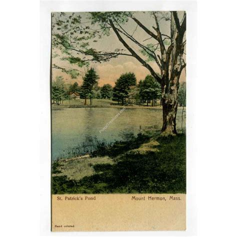 St Patricks Pond Mount Hermon Massachusetts Vintage Postcard