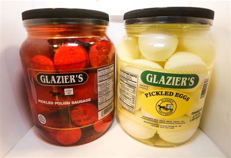Glazier Pickled Egg And Sausage Combo12 Gallon Each Glaziers Hot Dog