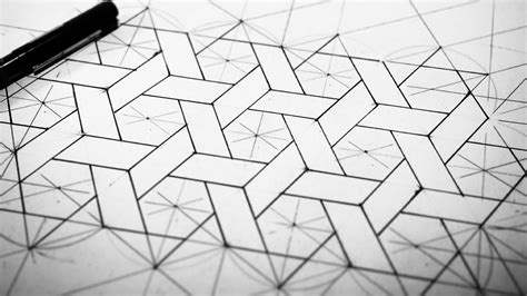 Hexagons Weaved How To Draw Geometric Patterns Drawing Polygon Art