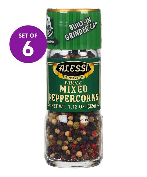 Alessi Autentico Alessi Whole Mixed Peppercorn Grinder Set Of In Mixed Peppercorns