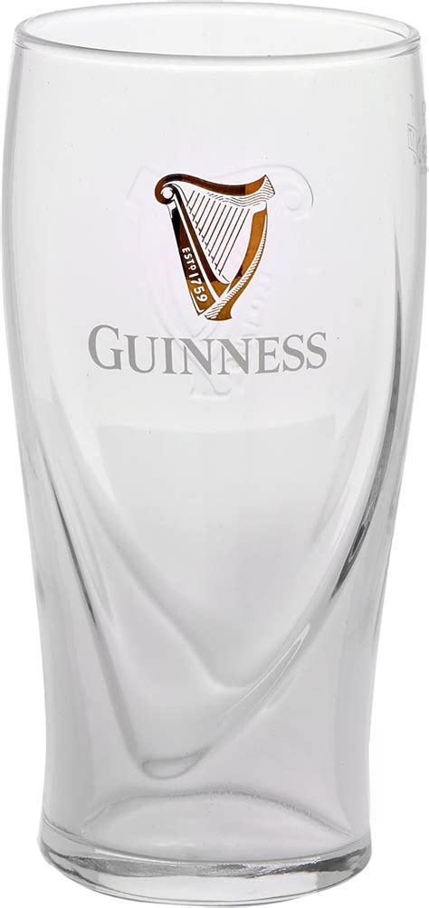 Guinness Pint Glasses Ce 20oz 568ml Pack Of 4 Home And Kitchen