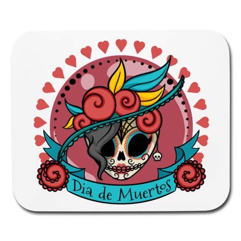 Crmn Sugar Skull Day Of The Dead 02 Mouse Pad Horizontal