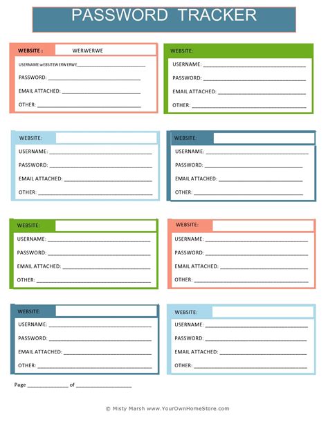 30 Useful Password List Templates And Logs Templatearchive