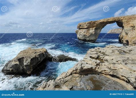 Azure Window En Gozo Malta Foto De Archivo Imagen De Cubo Escénico