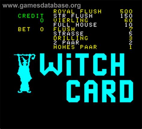 Witch Game Arcade Artwork Title Screen