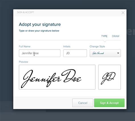 Signing Your Document Proposify