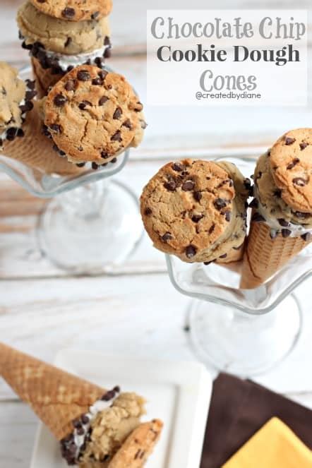 Chocolate Chip Cookie Dough Cones Created By Diane