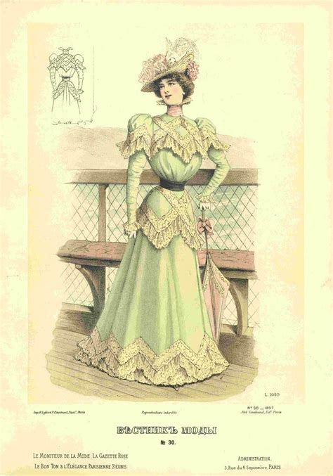 Вестник моды 1897 Edwardian Fashion Victorian Era Fashion 1890s Fashion