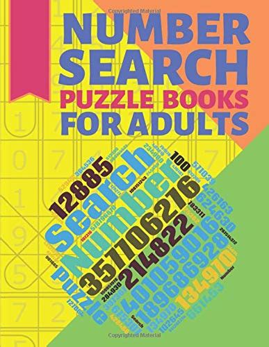 Number Search Puzzle Books For Adults Find The Number Games By Panda