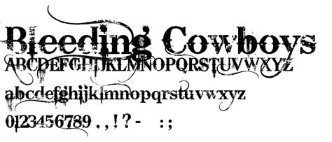 11 Free Bleeding Cowboy Font Images Bleeding Cowboys Font Bleeding