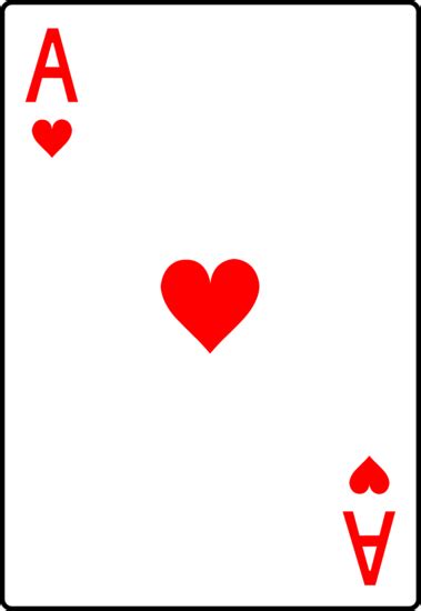 Ace Of Hearts Playing Card Free Clip Art Hearts Playing Cards Ace