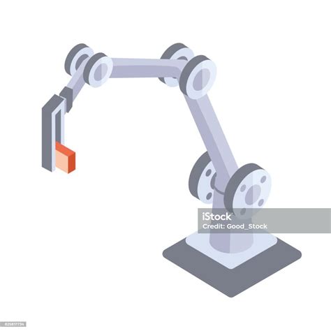 Main Robotisée Manipulateur De Robot Industriel Illustration Vectorielle En Projection