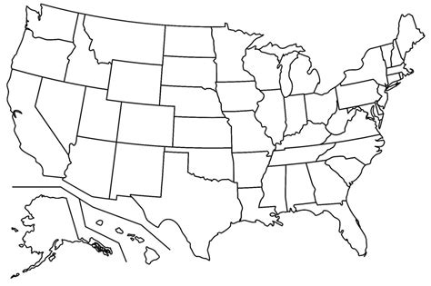 Check spelling or type a new query. Printable Map Of The United States Without State Names ...