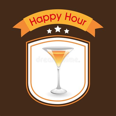 Happy Hour Design Stock Vector Illustration Of Card 47640001
