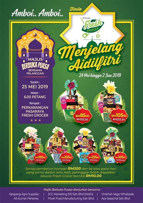 Hari raya aidilfitri is a a festival which celebrates 'breaking of the fast' and is a religious muslim and national public holiday celebrated in singapore. Fresh Grocer Hari Raya Promotion (24 May 2019 - 2 June 2019)