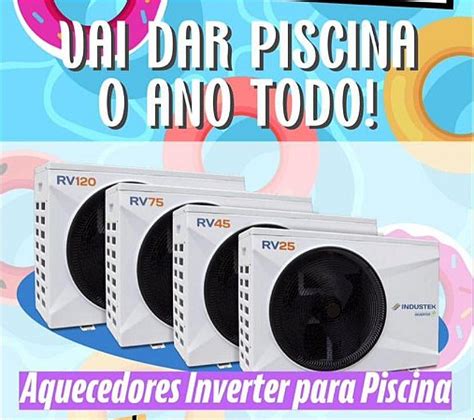 Trocador De Calor Piscina Inverter RV120 C Wi Fi Mono 220V Industek