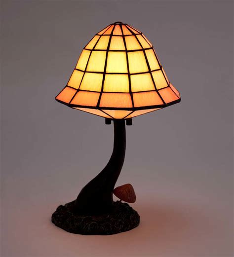 Stained Glass Mushroom Table Lamp | Wind and Weather