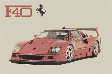 Ferrari F40 Lm Digital Art By Paolo Grasso Fine Art America
