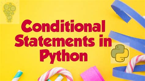 Conditional Statements In Python With Examples Youtube