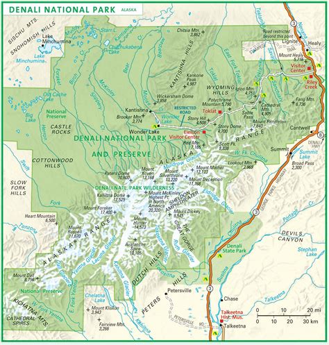 Denali National Park Wall Map By Geonova Mapsales