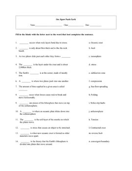 This tectonic plates worksheet helps you to run a fun and informative cut and stick activity with your class. Bedwell School Bernardsville Nj: Plate Tectonics Test Questions Middle School