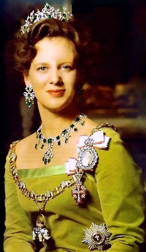 Queen Margrethe Ii Wearing The Emerald Parure Denmark 1840 Made By C