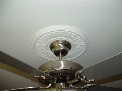 Remove the ceiling fan and / or lighting fixture by first unscrewing the canopy that covers the wiring connections. How To Install A Ceiling Fan Medallion | www ...