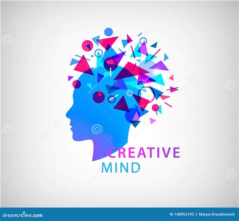 Vector Creative Mind Human Head Logo Concept Illustration Learning