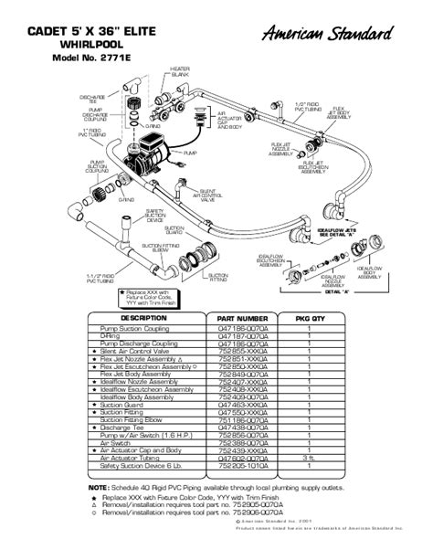 When making a selection below to narrow your results down, each selection made will reload the page to display the desired results. American Standard Hot Tub 2771E User's Guide ...