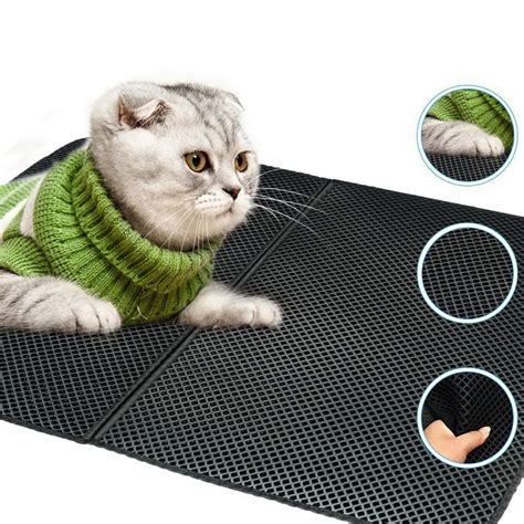 Large Double Layer Cat Litter Mat Trapper Eva Waterproof Pad 3d