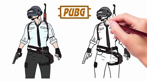 How To Draw Pubg Character Drawing Pubg Man From Pubg Game YouTube