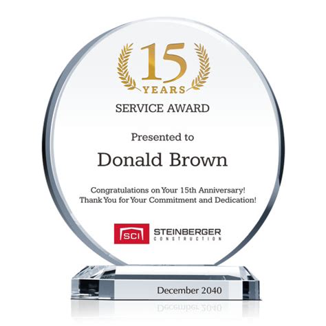 Years Of Service Plaque Wording Examples Diy Awards