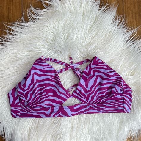 Shade And Shore Swim Shade And Shore Bikini Top 34 D Purple Tiger