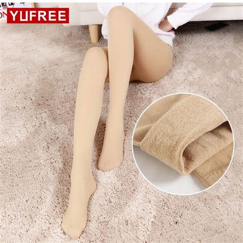 Yufree 2018 Women Tights Solid Color Plus Velvet Slim Tights Autumn Women Casual Pantyhose