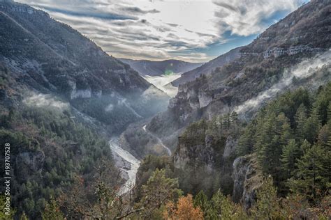 Canyon Of The Gorges Du Tarn Formed By The Tarn River Between The