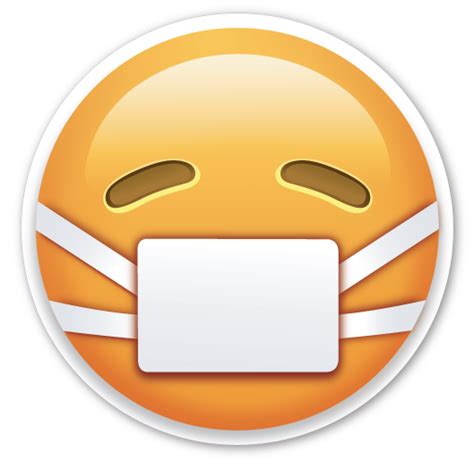 Face With Medical Mask Emoticon Emoji Stickers Emoji