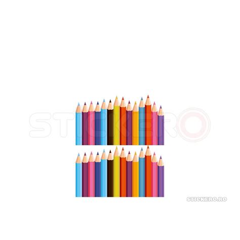 Autocolant Decorativ De Perete Creioane Colorate