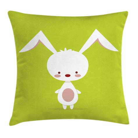 Bunny Throw Pillow Cushion Cover Cartoon Character On A